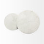 67039 - Bombola II (Large) 18L x 18W White Round Marble Top W/Black Metal Frame Accent Table 