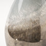 31000 - Erie II Tall Two Toned Sky Blue Dark Brown Blown Glass Vase 