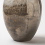 31000 - Erie II Tall Two Toned Sky Blue Dark Brown Blown Glass Vase 