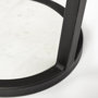 67038 - Bombola I (Small) 15L x 15W White Round Marble Top W/Black Metal Frame Accent Table 