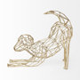 67884 - Frankie II 13L x 6W Gold Wire Framed Dog Shaped Decor