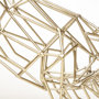 67884 - Frankie II 13L x 6W Gold Wire Framed Dog Shaped Decor