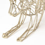 67884 - Frankie II 13L x 6W Gold Wire Framed Dog Shaped Decor