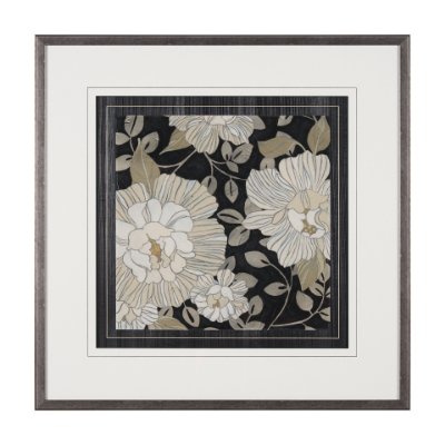10210 - Garden Noir I by June Erica Vess a Hand Embellished Textured Framed Art Print Matted under Glass