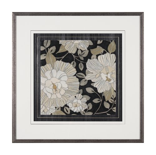 10210 - Garden Noir I by June Erica Vess a Hand Embellished Textured Framed Art Print Matted under Glass