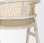 68496 - Tabitha 26.75" Seat Height Beige Fabric/Rattan Seat Blonde Wood Frame Counter Stool