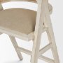 68496 - Tabitha 26.75" Seat Height Beige Fabric/Rattan Seat Blonde Wood Frame Counter Stool