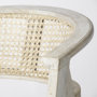 68497 - Tabitha 30.75" Seat Height Beige Fabric/Rattan Seat Blonde Wood Frame Bar Stool