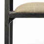 68495 - Tabitha I Black Wooden Frame Linen Wrap Seat Dining Chair