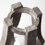 53142 - Brillion Small Rustic Wood Metal Table Candle Holder 