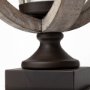53142 - Brillion Small Rustic Wood Metal Table Candle Holder 