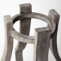 53143 - Brillion Large Rustic Wood Metal Table Candle Holder 