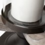 53143 - Brillion Large Rustic Wood Metal Table Candle Holder 