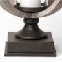 53143 - Brillion Large Rustic Wood Metal Table Candle Holder 