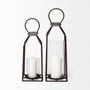 67243 - Kingston I Large Rustic Metal Framed Table Candle Holder 