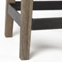 50507 - Nell 26" Seat Height Black Metal Seat & Foot Rest With Brown Wood Legs Stool