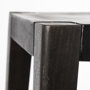 69007 - Nell 30" Seat Height Black Metal Seat & Foot Rest With Black Wood Legs Stool