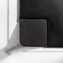69007 - Nell 30" Seat Height Black Metal Seat & Foot Rest With Black Wood Legs Stool