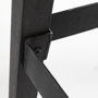 69007 - Nell 30" Seat Height Black Metal Seat & Foot Rest With Black Wood Legs Stool