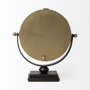 63102 - Houston Gold Metal Half Moon Base Table Clock