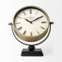 63102 - Houston Gold Metal Half Moon Base Table Clock