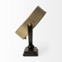 63102 - Houston Gold Metal Half Moon Base Table Clock