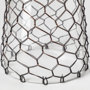68156 - Shandra I Small Glass w/Metal Wire Snakeskin Pattern Table Candle Holder