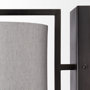 68344 - Smithe I 9x13 Black Toned Metal Cream Lampshade Wall Sconce 