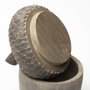 57896 - Mandor I (Small) 6L x 6W Brown Resin Acorn Box 