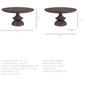 67119-AB - Crossman 60" Round Dark Brown/Gray Solid Wood Table Top & Base Dining Table
