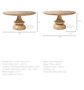 68518-AB - Crossman 60" Round Blonde Solid Wood & Base Dining Table