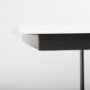 68848-AB - Tanner I 71L x 35W Rectangular White Marble W/ Metal Base Dining Table