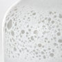 69034 - Pearl Short White Gold Rim Glass Vase 