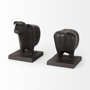 69064 - Taurus III (Set of 2) 9L x 4W Black Cast Aluminum Bull Bookends