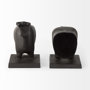 69064 - Taurus III (Set of 2) 9L x 4W Black Cast Aluminum Bull Bookends