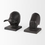 69065 - Tauro III (Set of 2) 10L x 5W Black Cast Aluminum Raging Bull Bookends