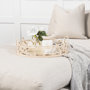 68994 - Leona (Set of 2) Natural Wicker Woven Mirrored Base Nesting Trays