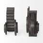 67648 - Cogsworth Set of 2 14L x 4W Brown Resin Industrial Gear Bookends