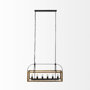 68981 - Josie (42"x14.5"x20") Natural Wood Chassis Six Light Chandelier 