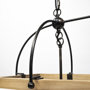 68981 - Josie (42"x14.5"x20") Natural Wood Chassis Six Light Chandelier 