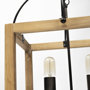 68981 - Josie (42"x14.5"x20") Natural Wood Chassis Six Light Chandelier 