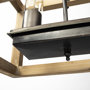 68981 - Josie (42"x14.5"x20") Natural Wood Chassis Six Light Chandelier 