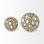 68604 - Moyer I (Small) 3L x 3W Gold Metal Hollow Decorative Orb