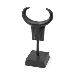 Caleb 4L x 5W Black Metal Tribal Figurine