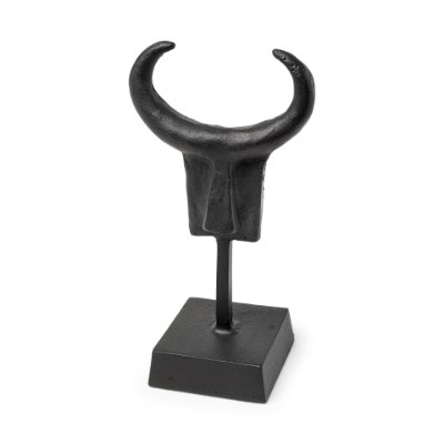 69085 - Caleb 4L x 5W Black Metal Tribal Figurine