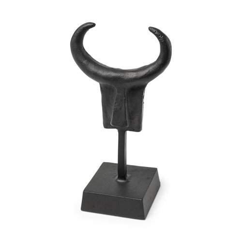 69085 - Caleb 4L x 5W Black Metal Tribal Figurine