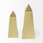 69160 - Giza (Set of 2) 4L x 4W Gold Elongated Pyramids