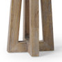 68635 - Astra Small Light Brown Wood Pedestal Base Table Candle Holder