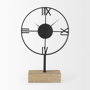 68642 - Oris Black Metal/Wood Open Frame Table Clock