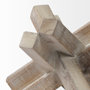 68645 - Vega I (Small) 6L x 6W Natural Wood Jack Object 